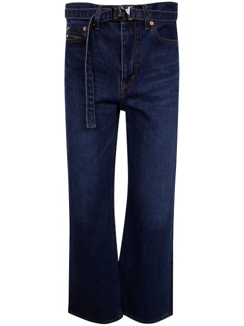 sacai belted jeans