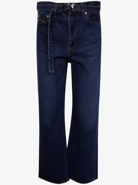 sacai belted jeans