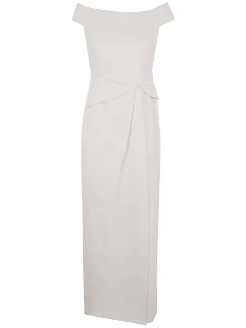 Lauren Ralph Lauren off-shoulder crepe gown 