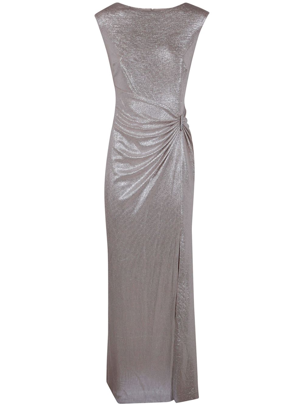 metallic-finish gown