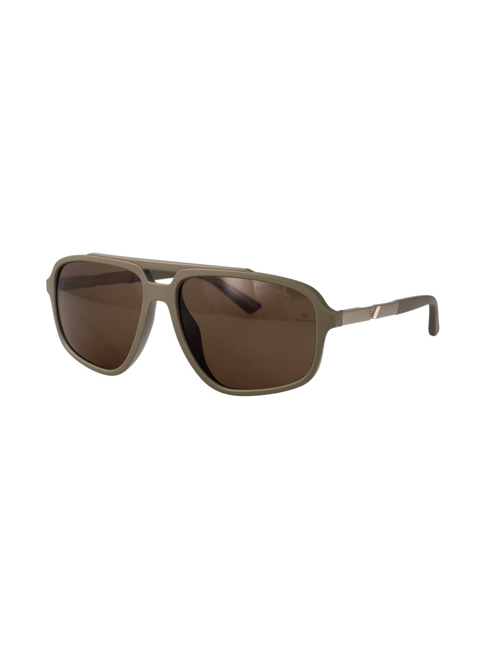 Emporio Armani navigator-frame sunglasses - Beige