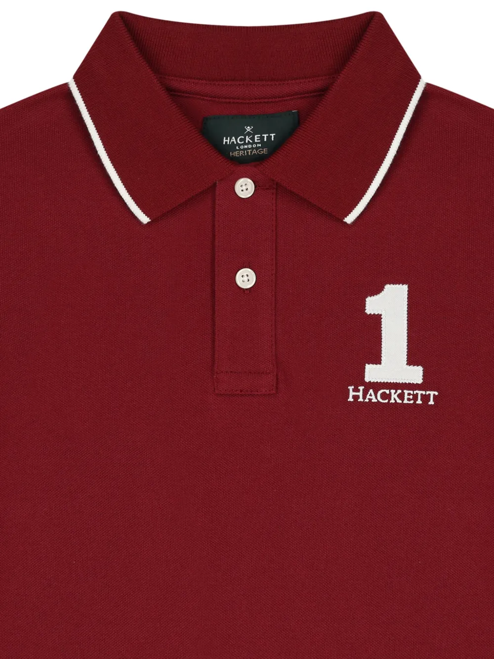 Hackett Kids Poloshirt met geborduurd logo Rood