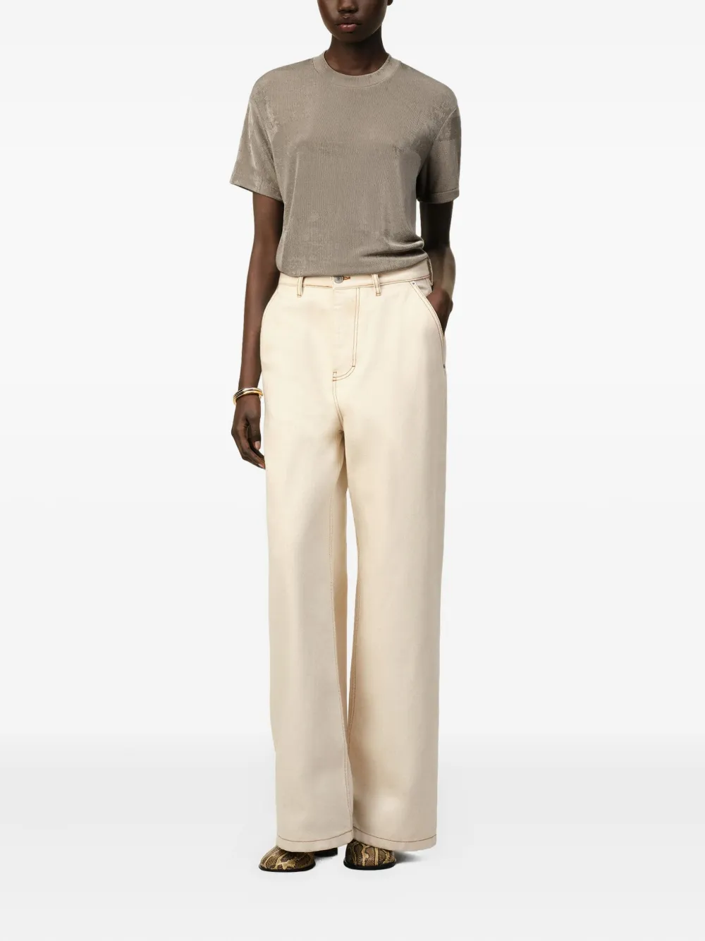 AMI Paris T-shirt met korte mouwen Grijs