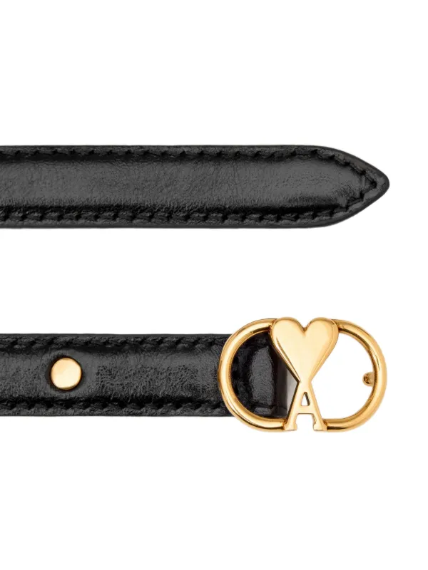 A*様 AMI PARIS ベルト AMI Paris Ami De Coeur レザーベルト | ブラック | FARFETCH JP