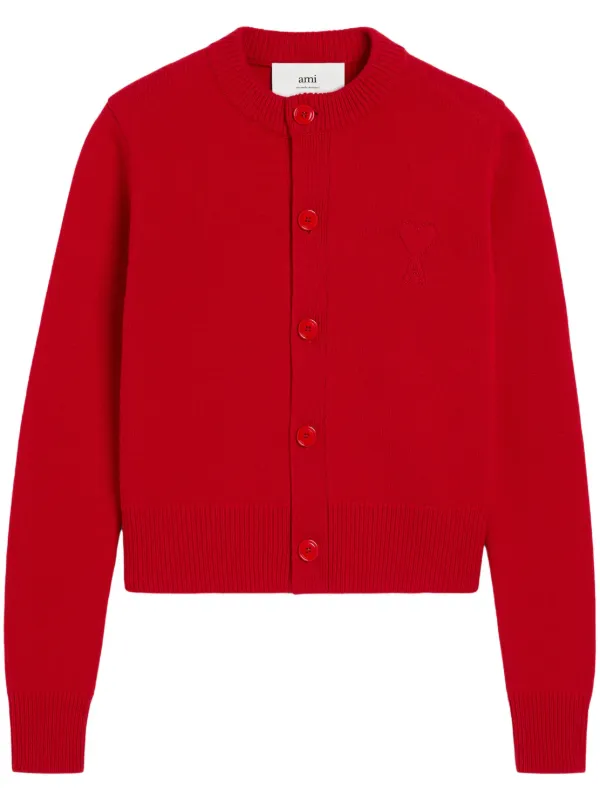 Ami Paris ニットカーディガン レッド Ami Paris ニットカーディガンレッド