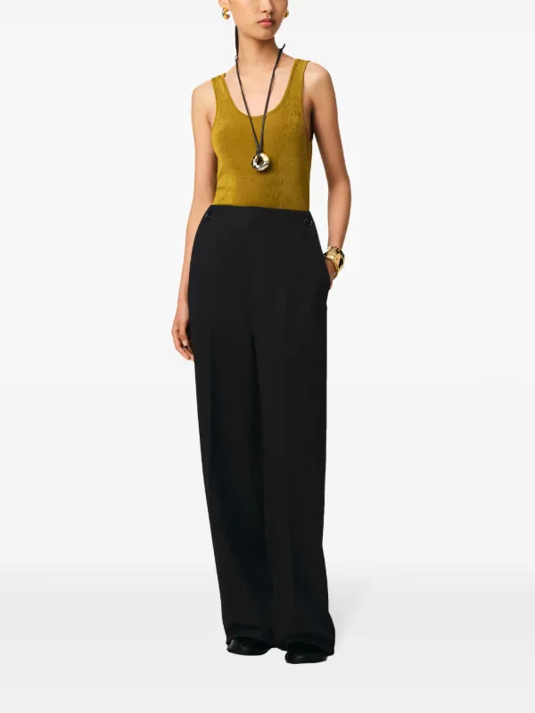 AMI Paris wide-leg Trousers | Black | FARFETCH IE