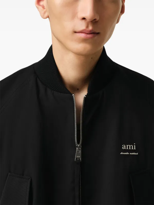 AMI Paris ボンバージャケット | ブラック | FARFETCH JP