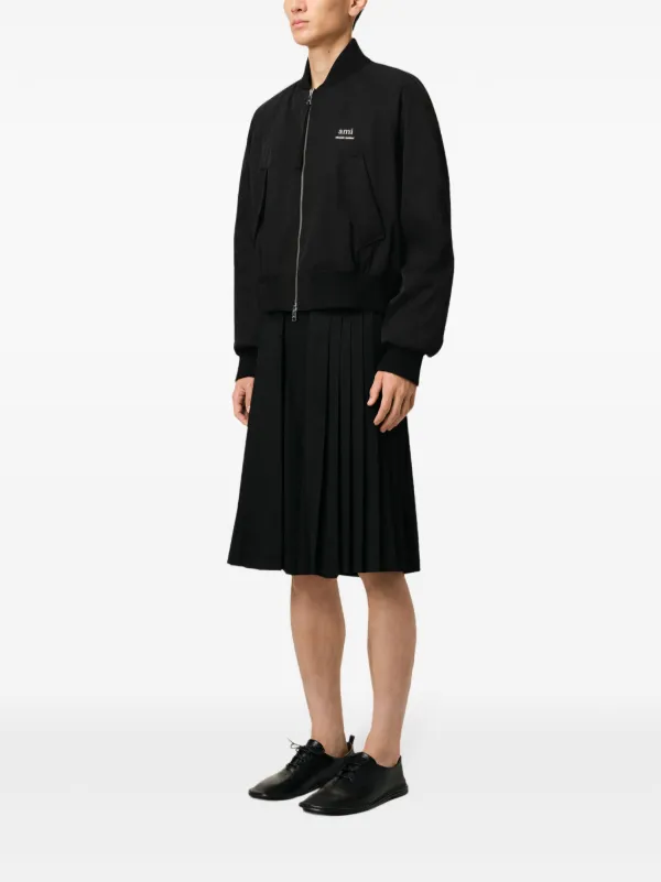 AMI Paris/ウールボンバージャケット AMI Paris ボンバージャケット | ブラック | FARFETCH JP