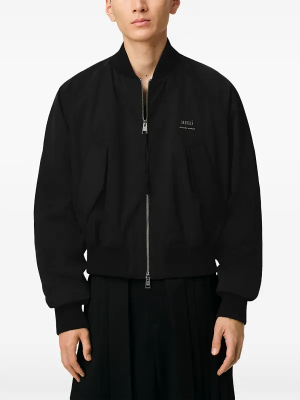 AMI Paris ボンバージャケット | ブラック | FARFETCH JP