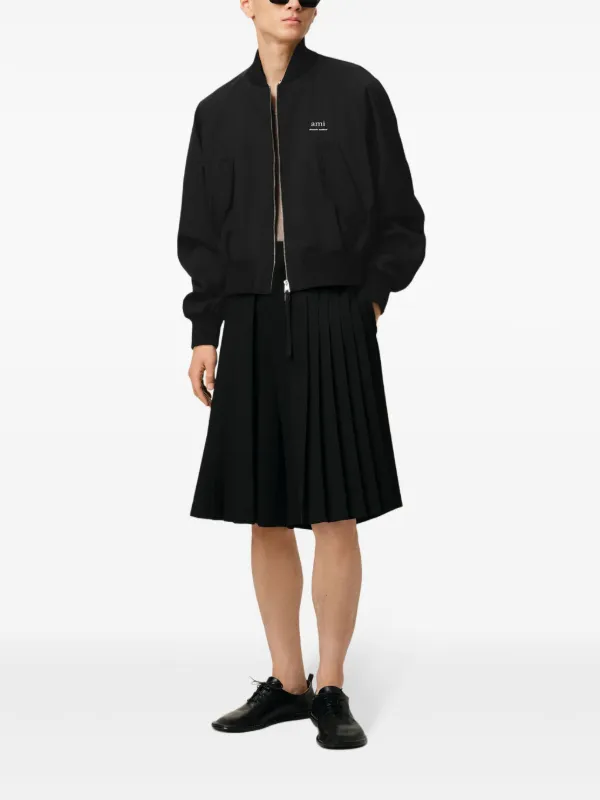 AMI Paris ボンバージャケット | ブラック | FARFETCH JP