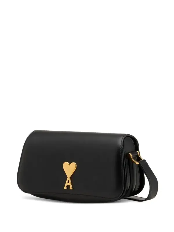 AMI Paris Paris Paris Shoulder Bag | Black | FARFETCH
