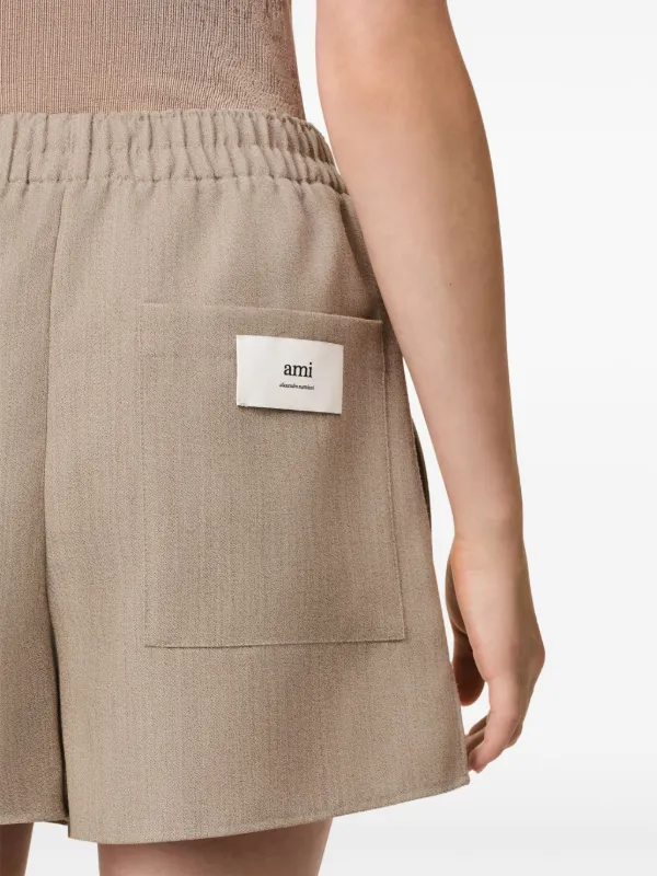 【AMI PARIS】ELASTICARED SHORT◆USO117CO0109 AMI Paris Elasticated Shorts | Brown | FARFETCH