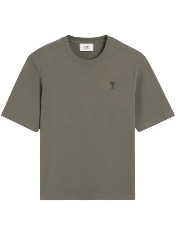 Tシャツ・カットソー Ami Paris T-Shirt Ami De Coeur Grey In Cotton 27332057_57455145_600.jpg