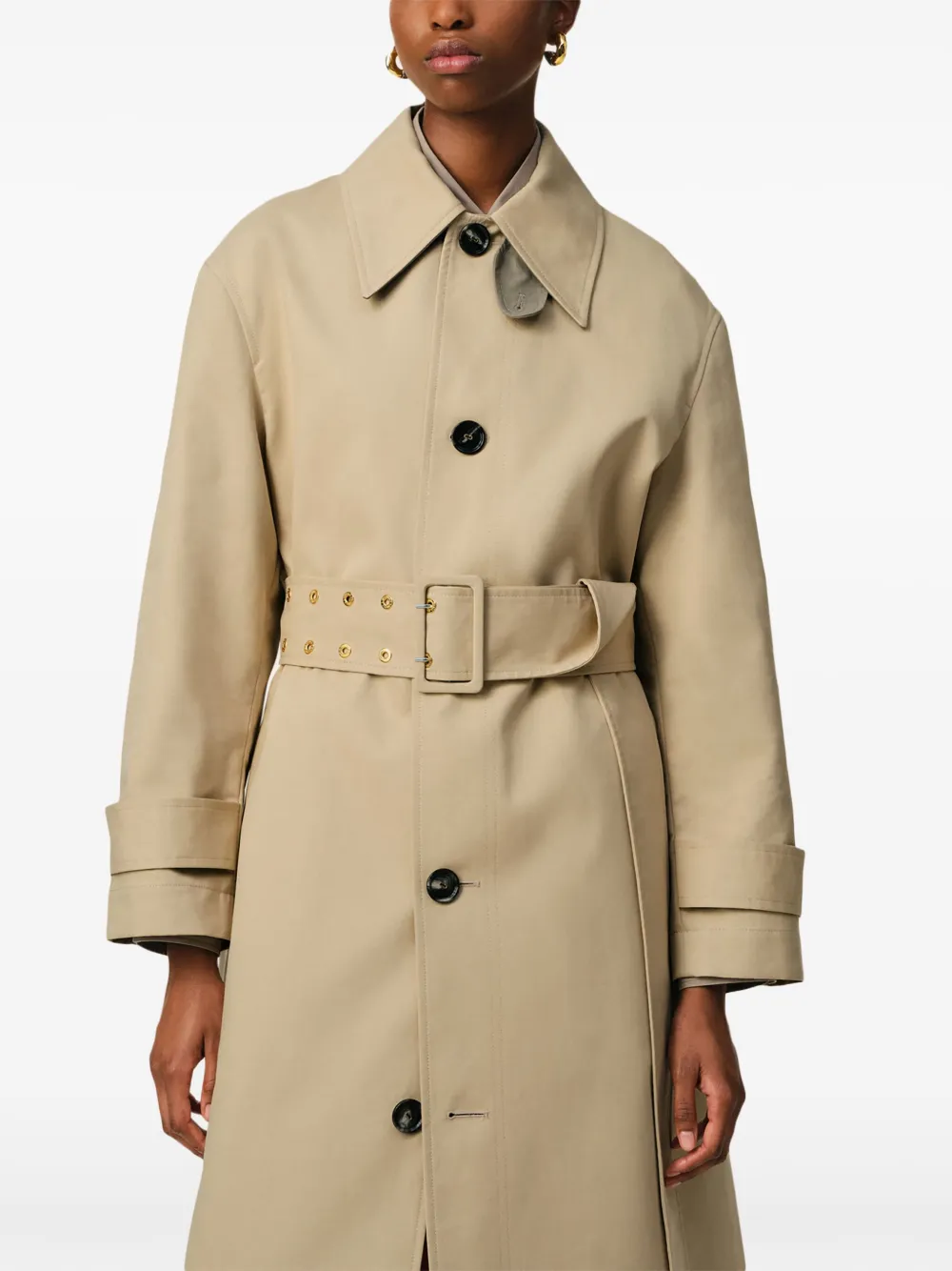 AMI Paris Trenchcoat met ceintuur Beige