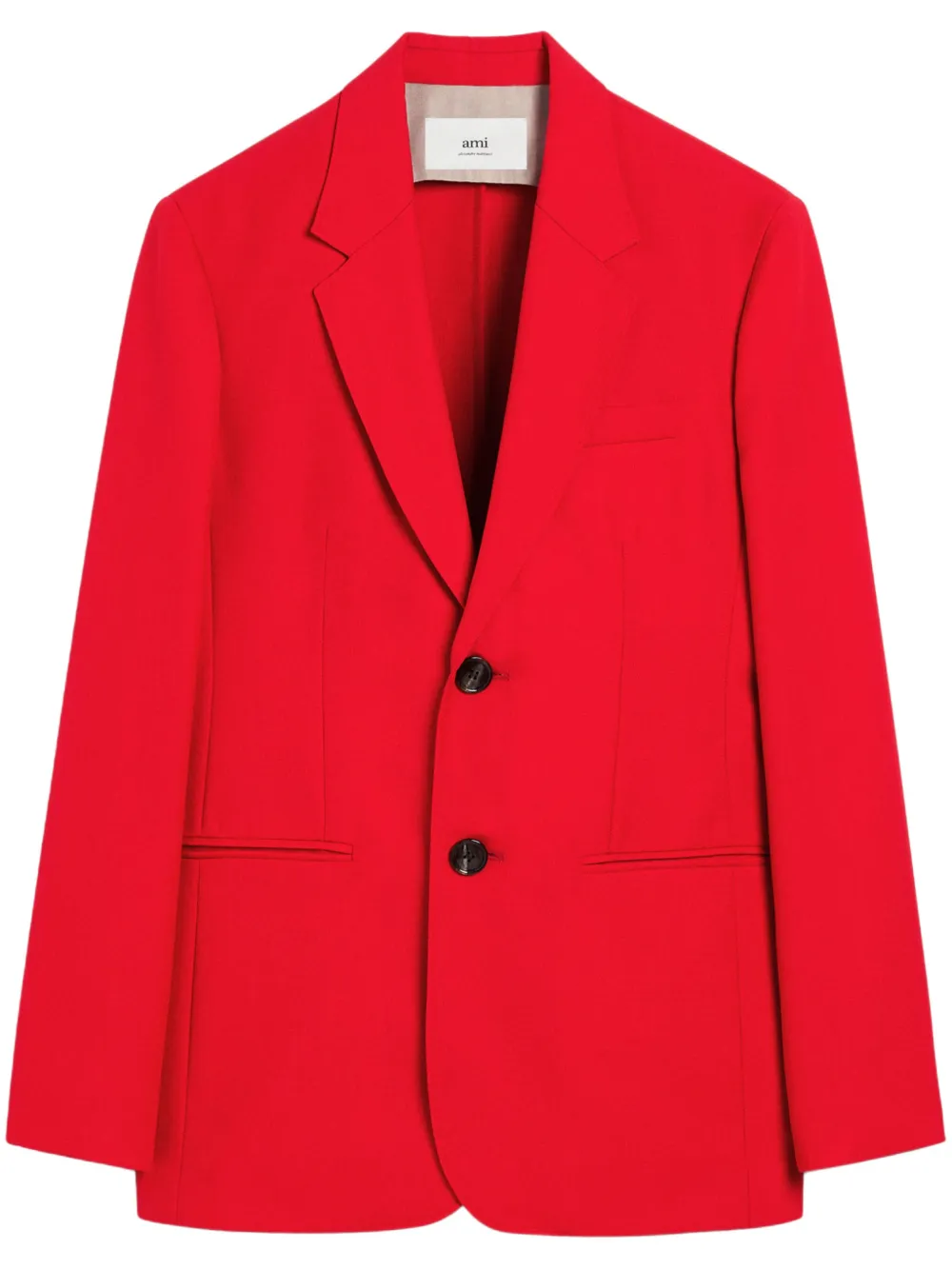 AMI Paris Blazer met enkele rij knopen Rood