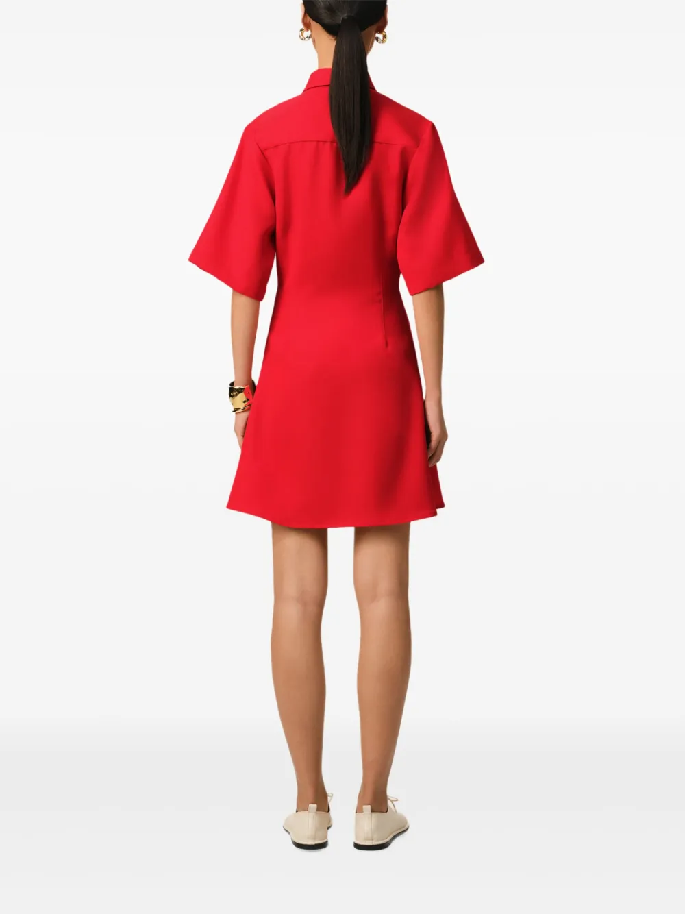 AMI Paris Blousejurk met korte mouwen Rood