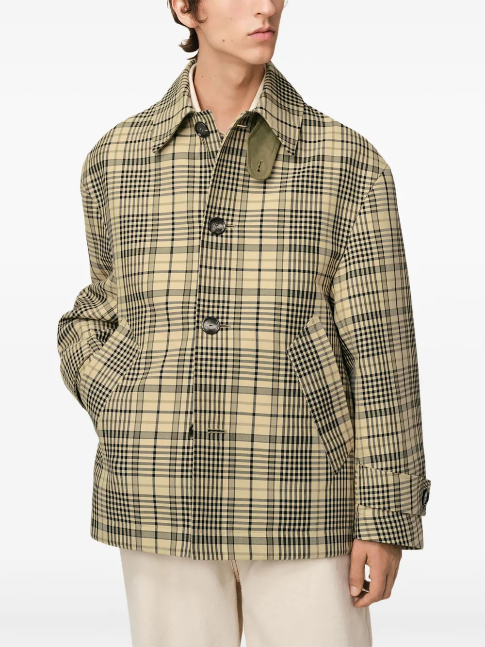 AMI Paris Geruit jack Beige
