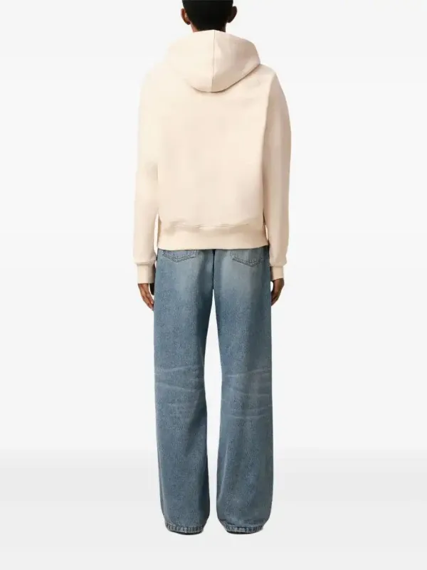 AMI Paris logo-appliqué Hoodie | Neutrals | FARFETCH