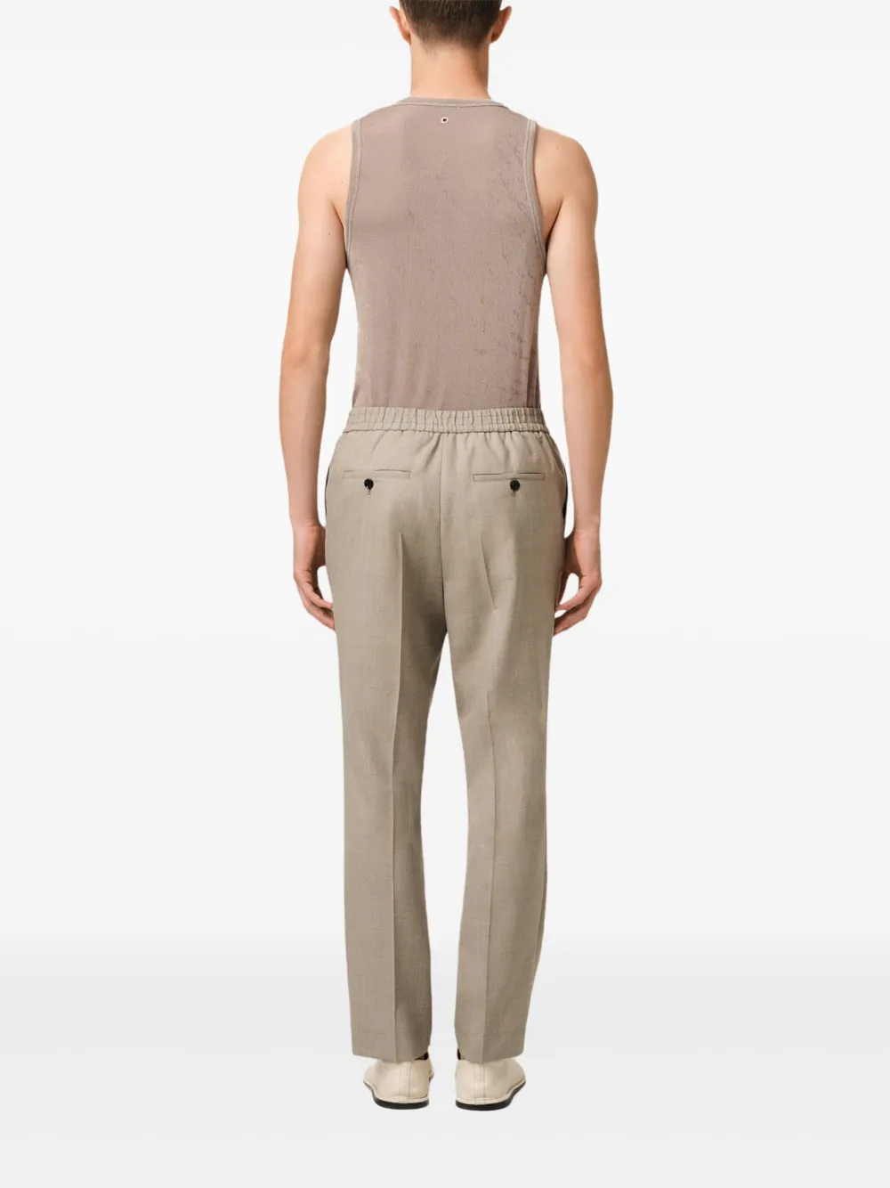 AMI Paris Broek met elastische taille Bruin