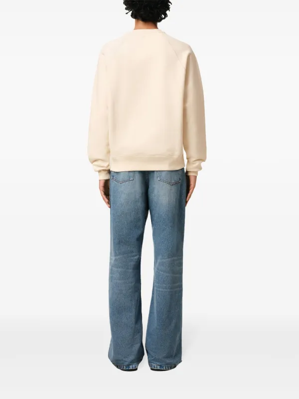 AMI Paris Ami De Coeur Patch Sweatshirt | White | FARFETCH