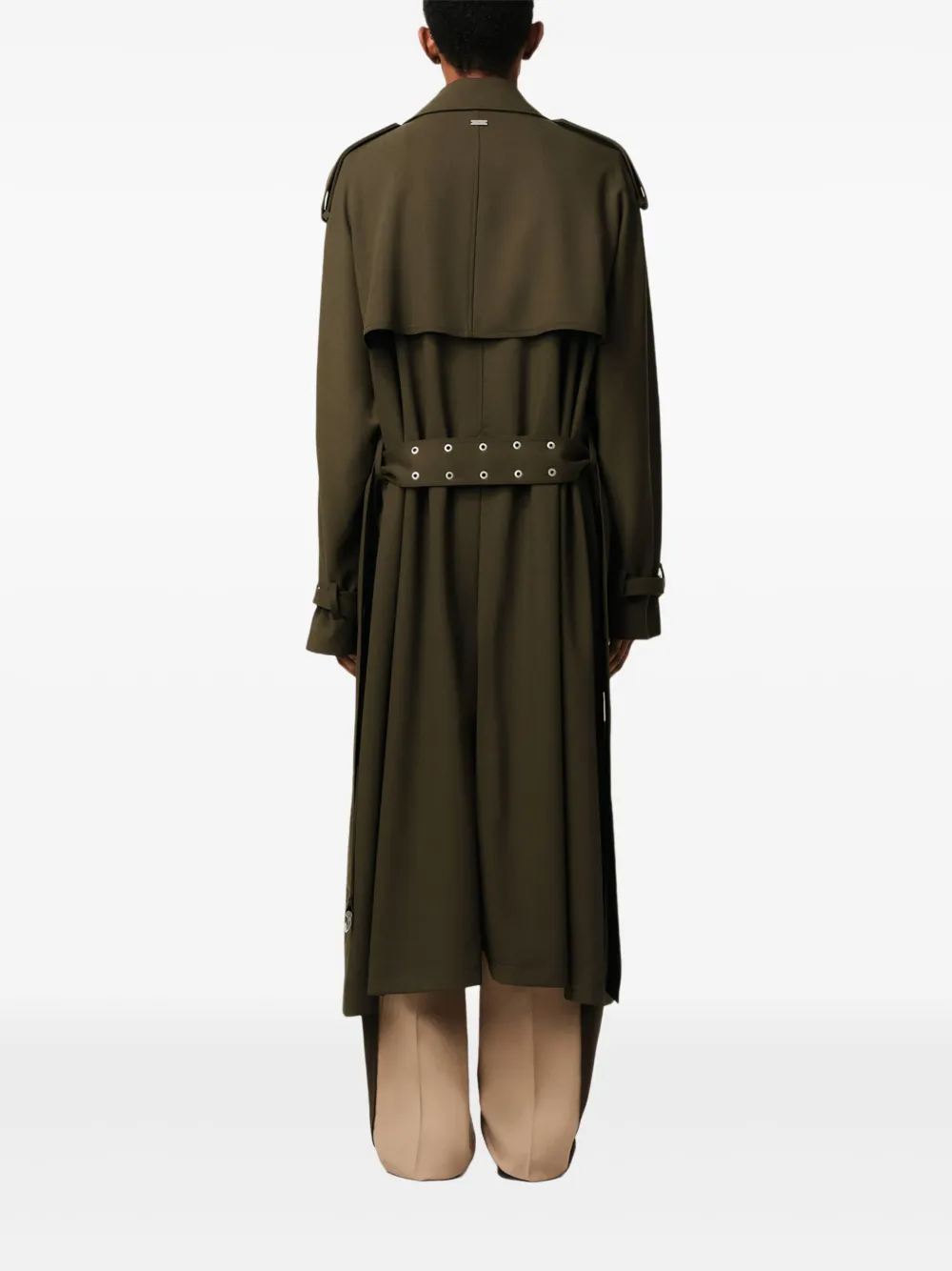 AMI Paris Trenchcoat met dubbele rij knopen Groen
