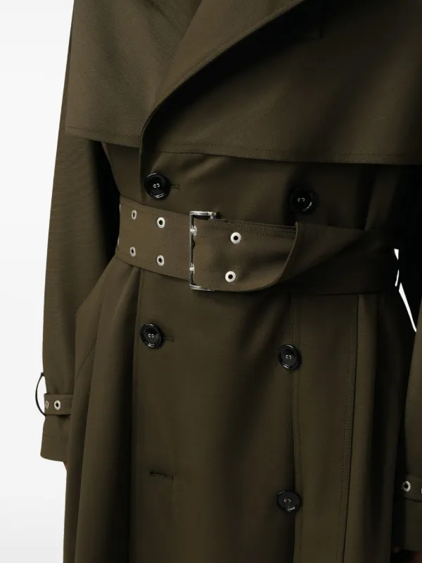 AMI Paris ダブルブレスト トレンチコート | グリーン | FARFETCH JP