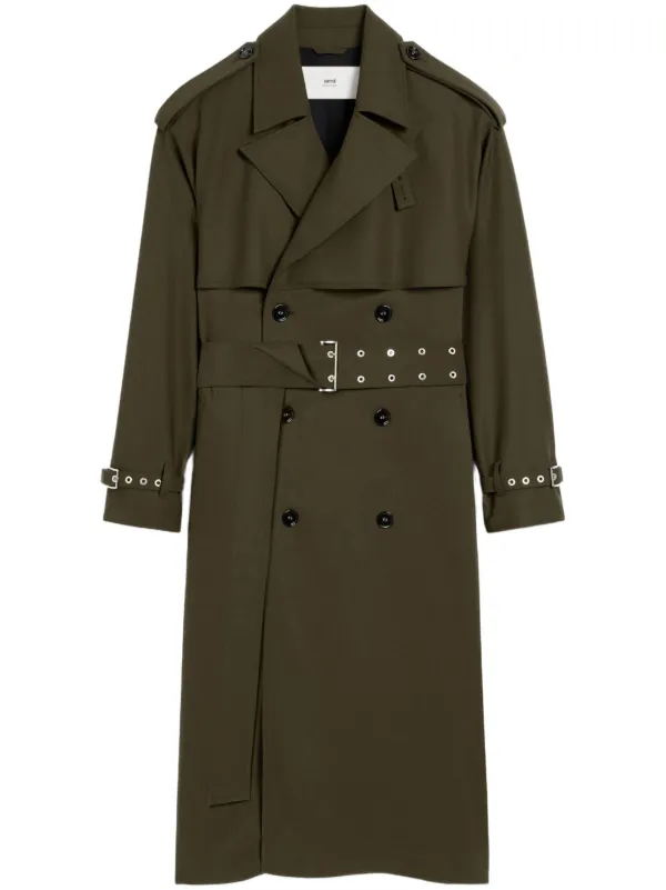 ami paris トレンチコート AMI Paris トレンチコート | ブルー | FARFETCH JP