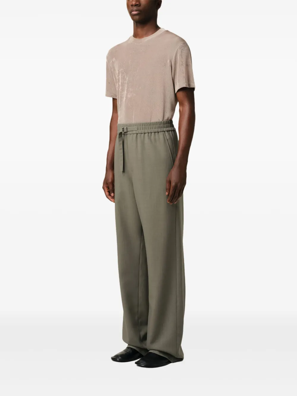 AMI ALEXANDRE MATTIUSSI STRAIGHT TROUSERS 