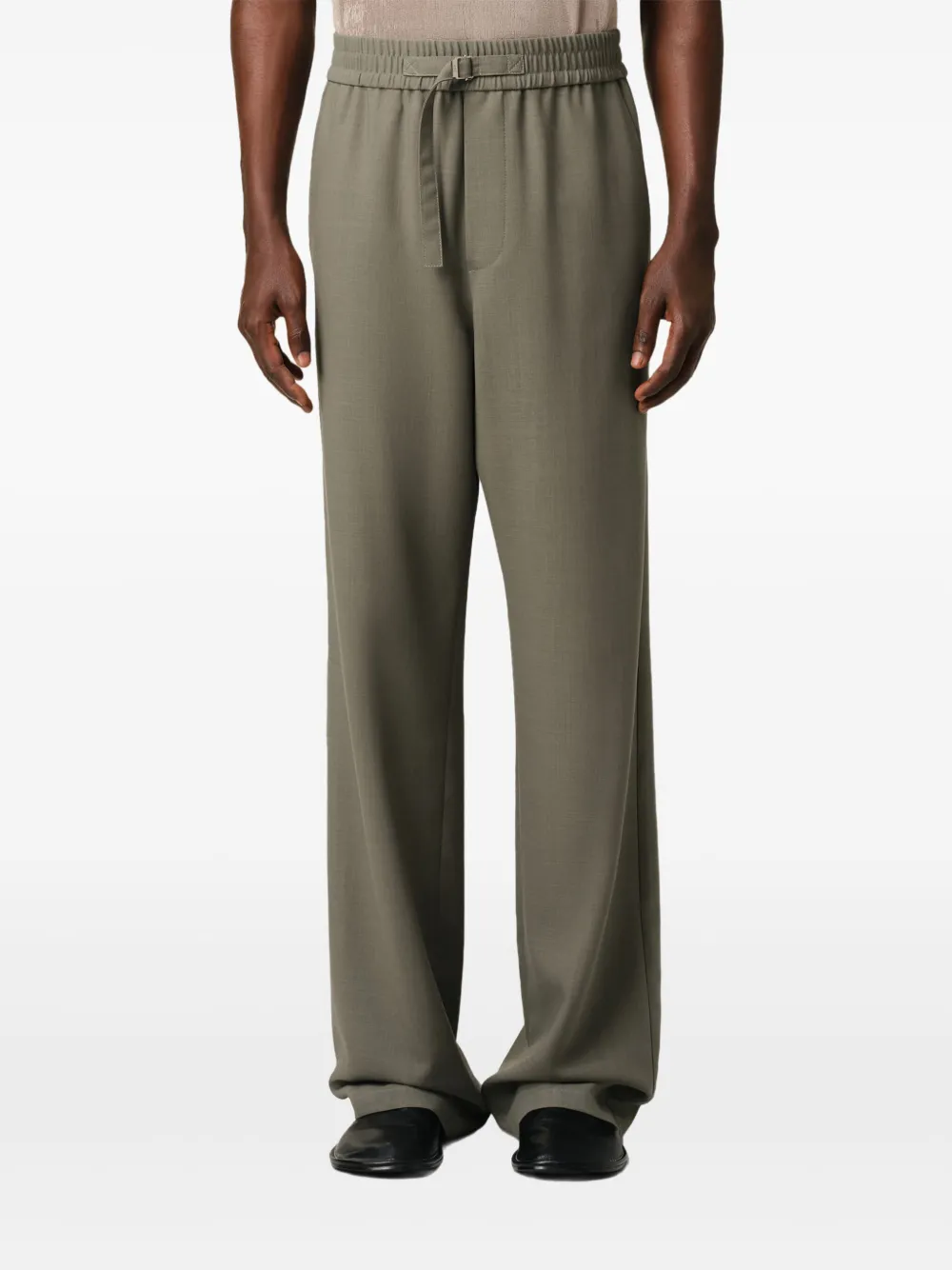 AMI ALEXANDRE MATTIUSSI STRAIGHT TROUSERS 