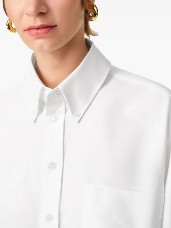 AMI Paris クロップド シャツ | ホワイト | FARFETCH JP