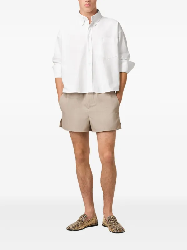 AMI Paris クロップド シャツ | ホワイト | FARFETCH JP