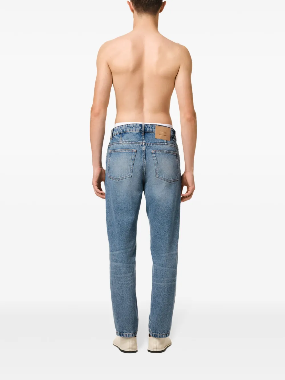 AMI Paris Jeans met toelopende pijpen Blauw