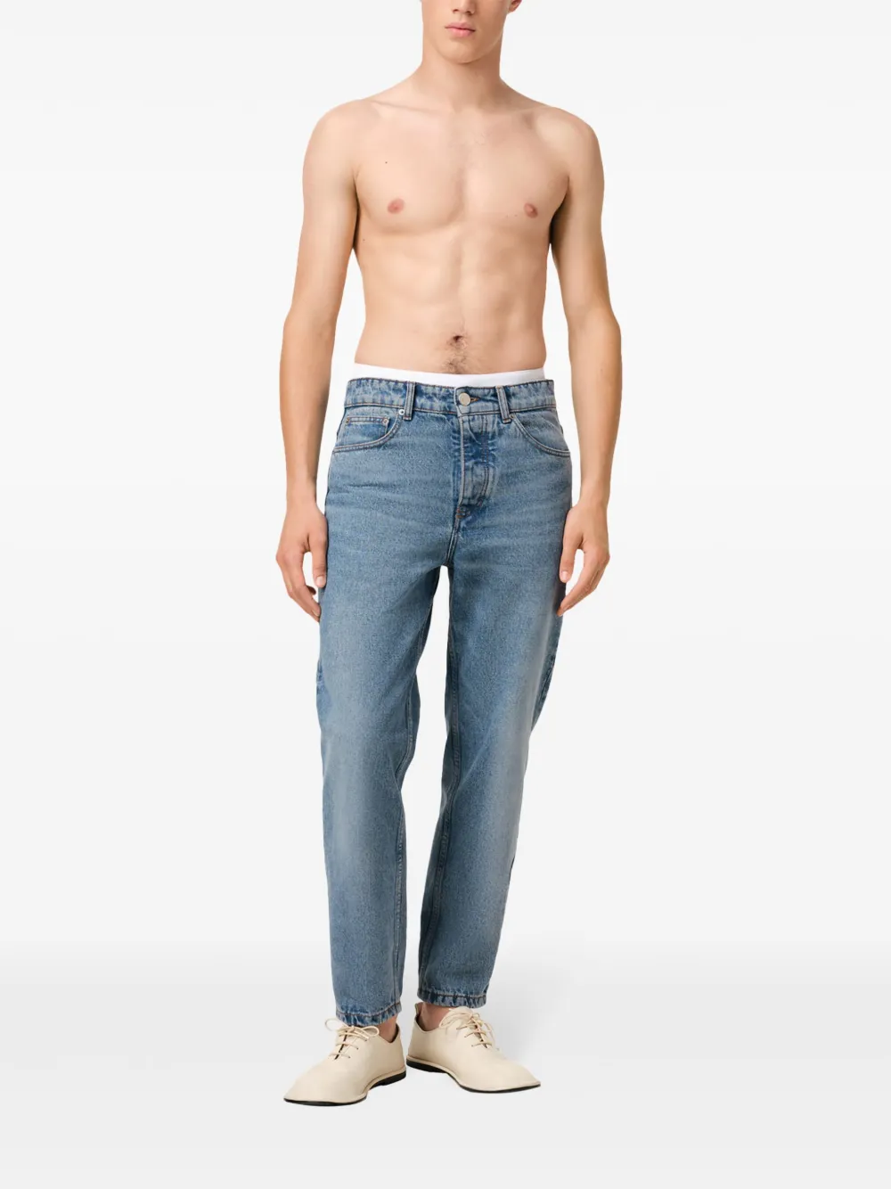 AMI Paris Jeans met toelopende pijpen Blauw