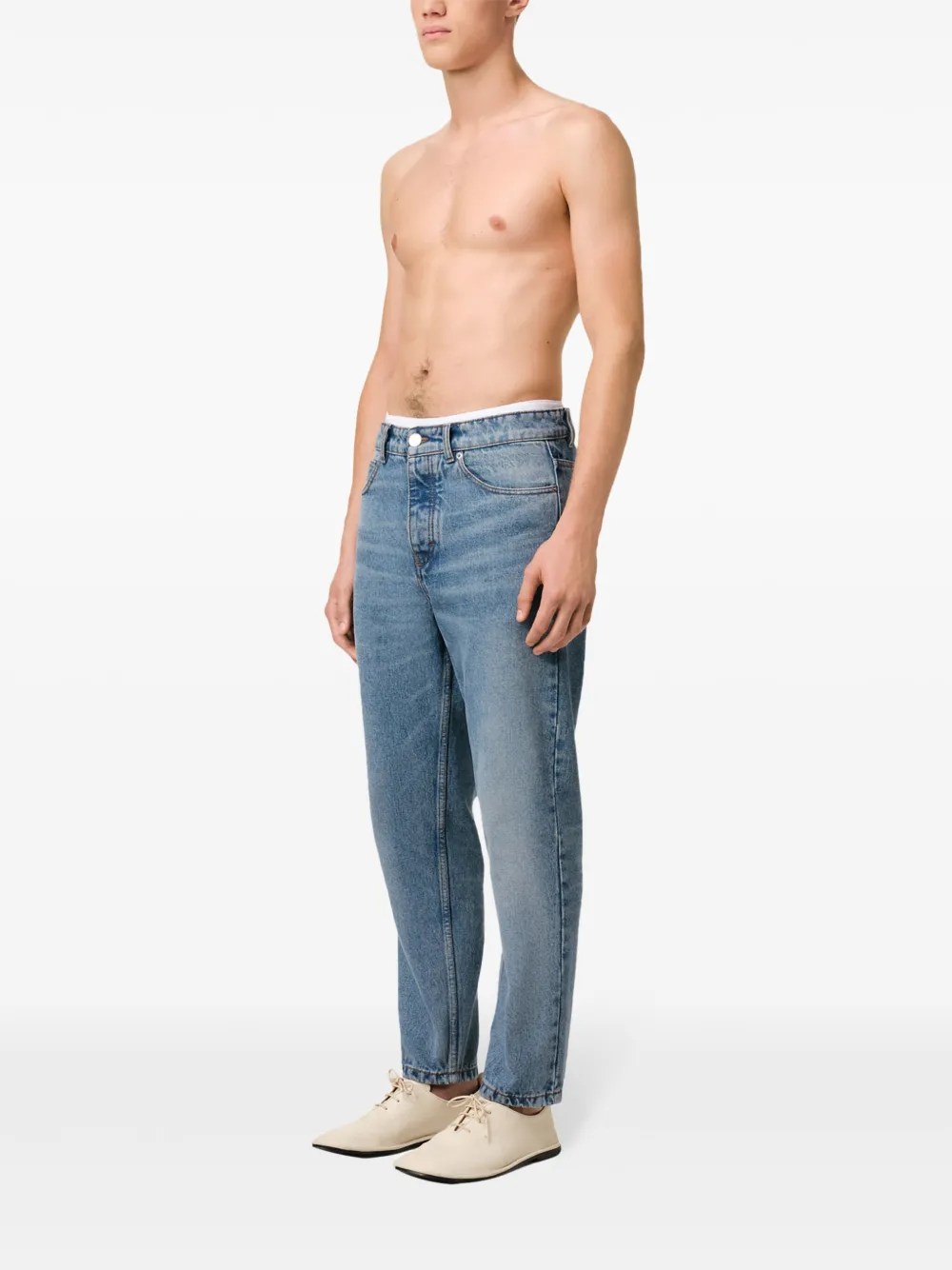 AMI Paris Jeans met toelopende pijpen Blauw