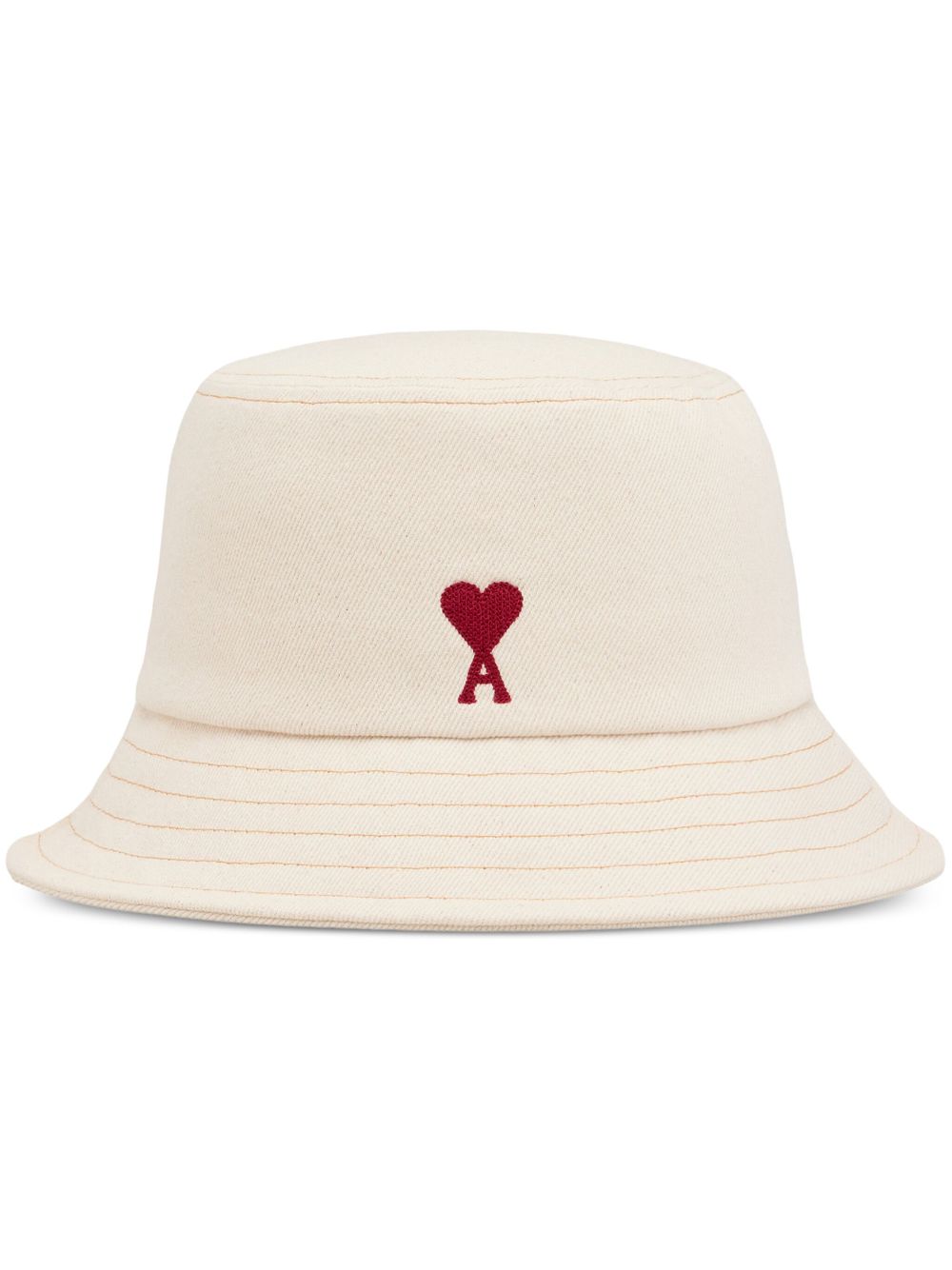 Ami Alexandre Mattiussi Ami De Coeur Bucket Hat In 白色