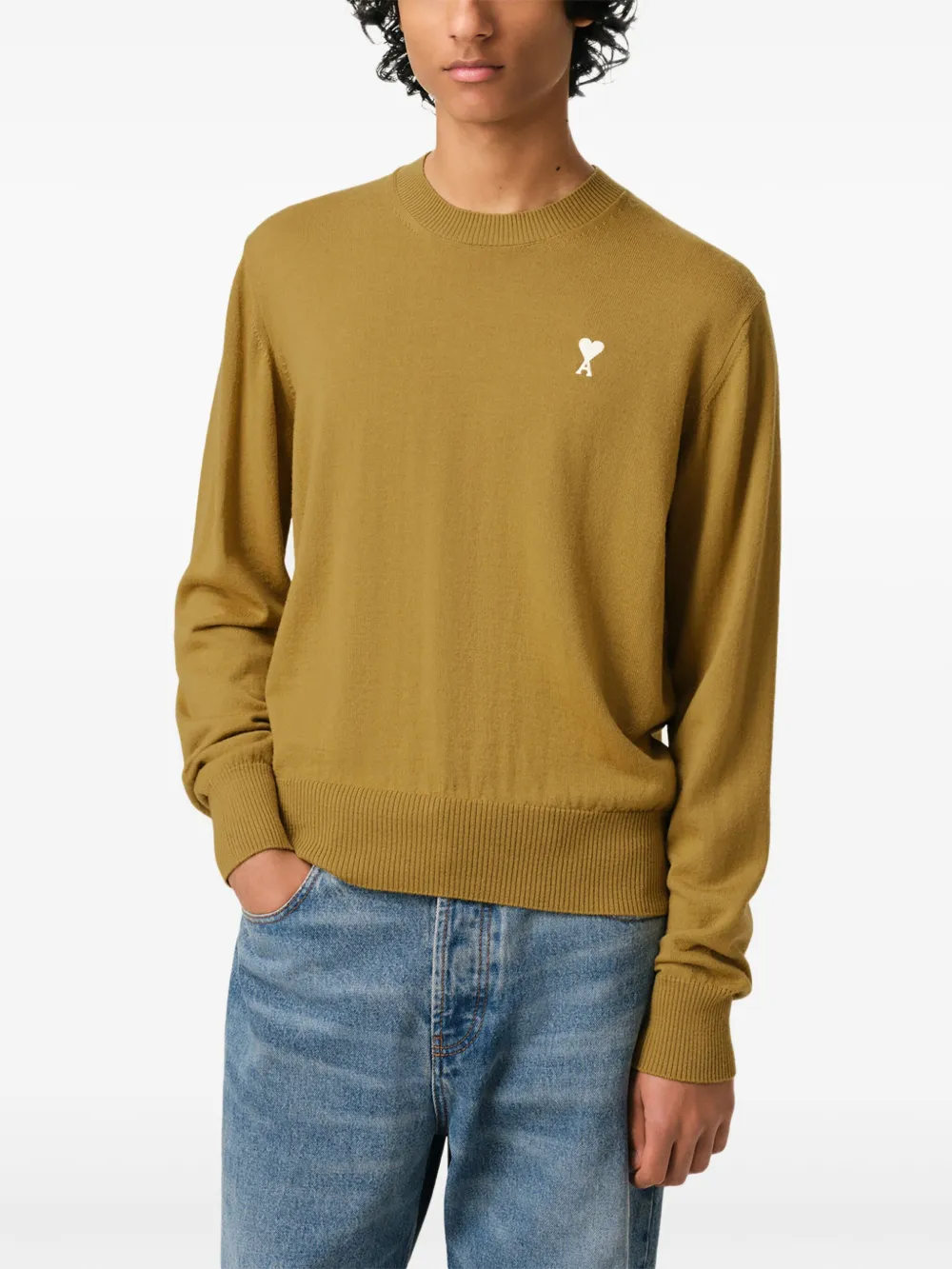Shop Ami Alexandre Mattiussi Ami De Coeur Jumper