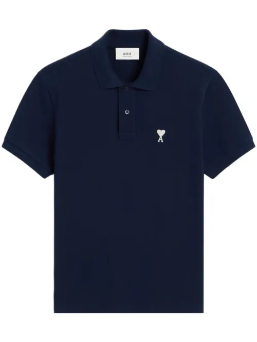 Polo à logo brodé - AMI Paris - Modalova
