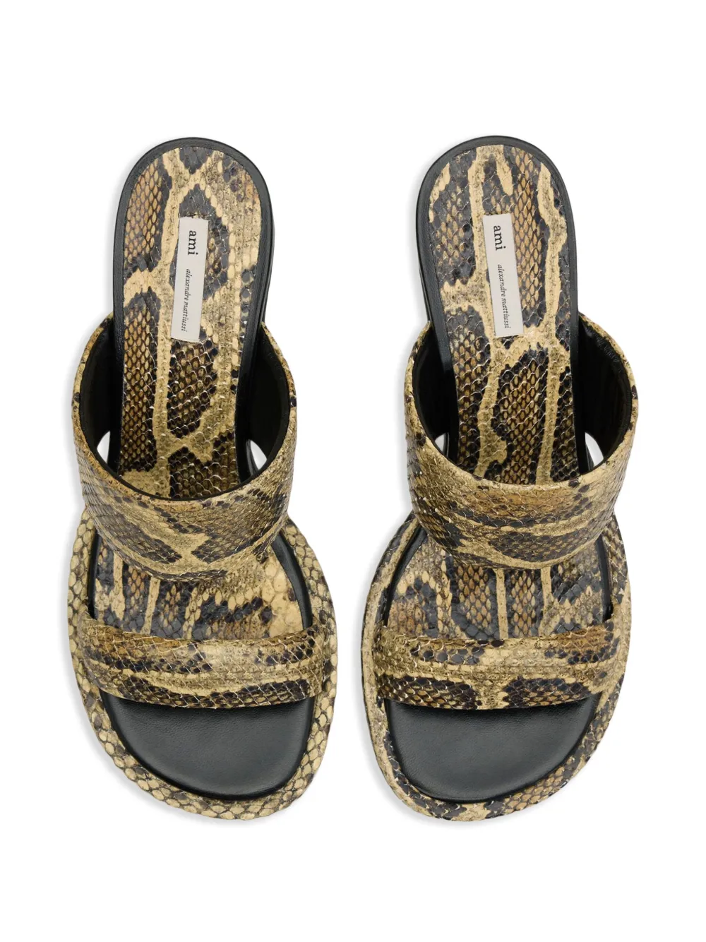 AMI Paris 65 mm Piano sandalen Beige