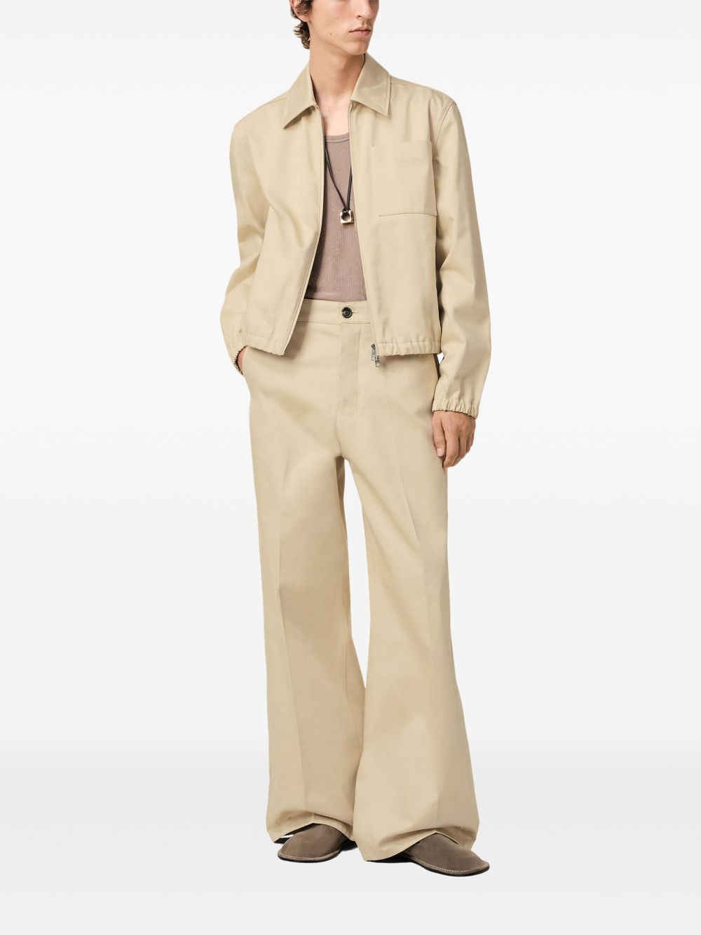 AMI Paris cotton trousers - Neutrals