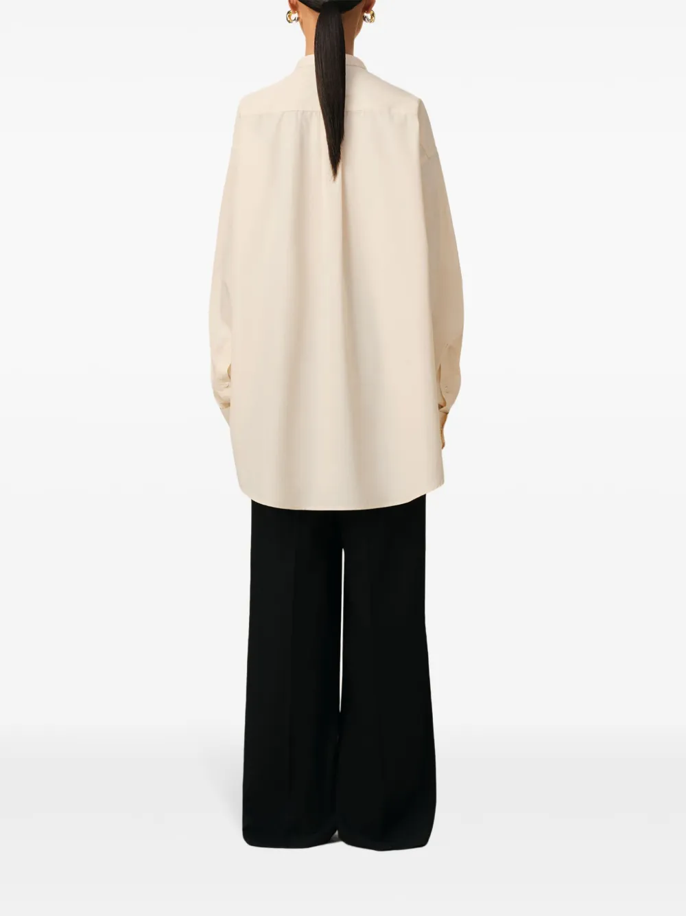 AMI Paris Geplooid shirt Beige