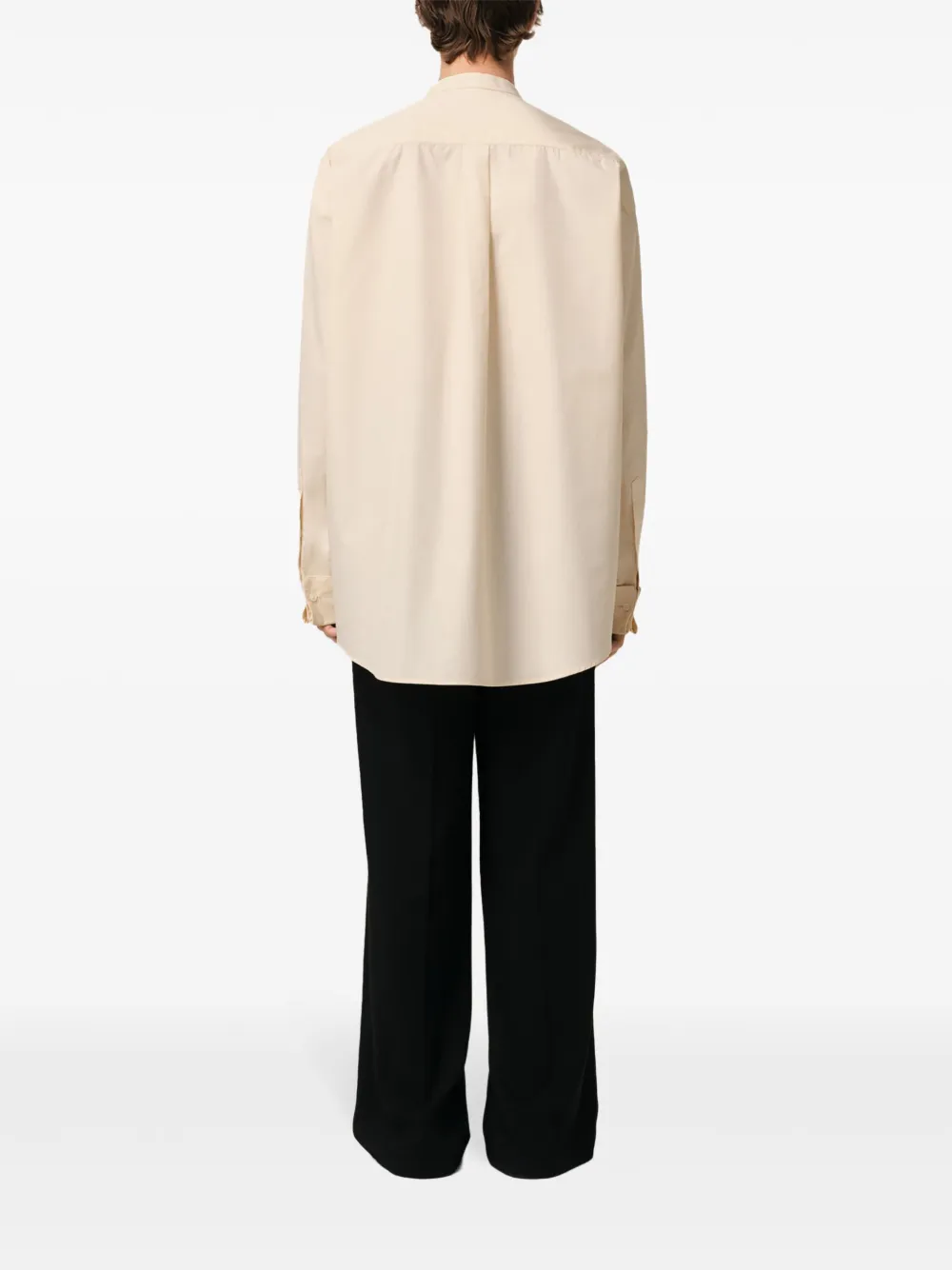 AMI Paris Geplooid shirt Beige