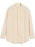 AMI Paris oversized pleated-bib shirt - Neutrals