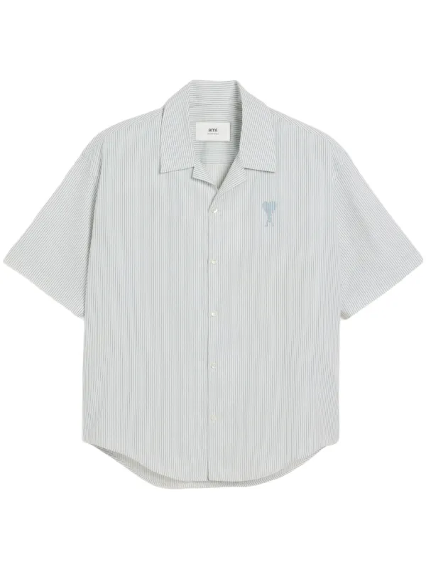 AMI Paris キャンプカラー シャツ | ホワイト | FARFETCH JP