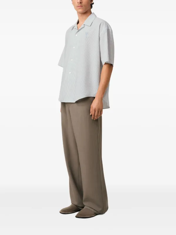 AMI Paris キャンプカラー シャツ | ホワイト | FARFETCH JP