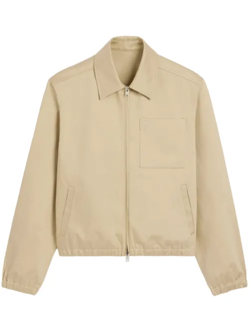 Veste boutonnée à col contrastant - AMI Paris - Modalova