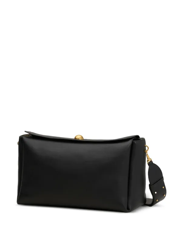 【関税込み】AMI Paris ブラック Carrousel レザー バッグ AMI Paris Large Carrousel Shoulder Bag | Black | FARFETCH