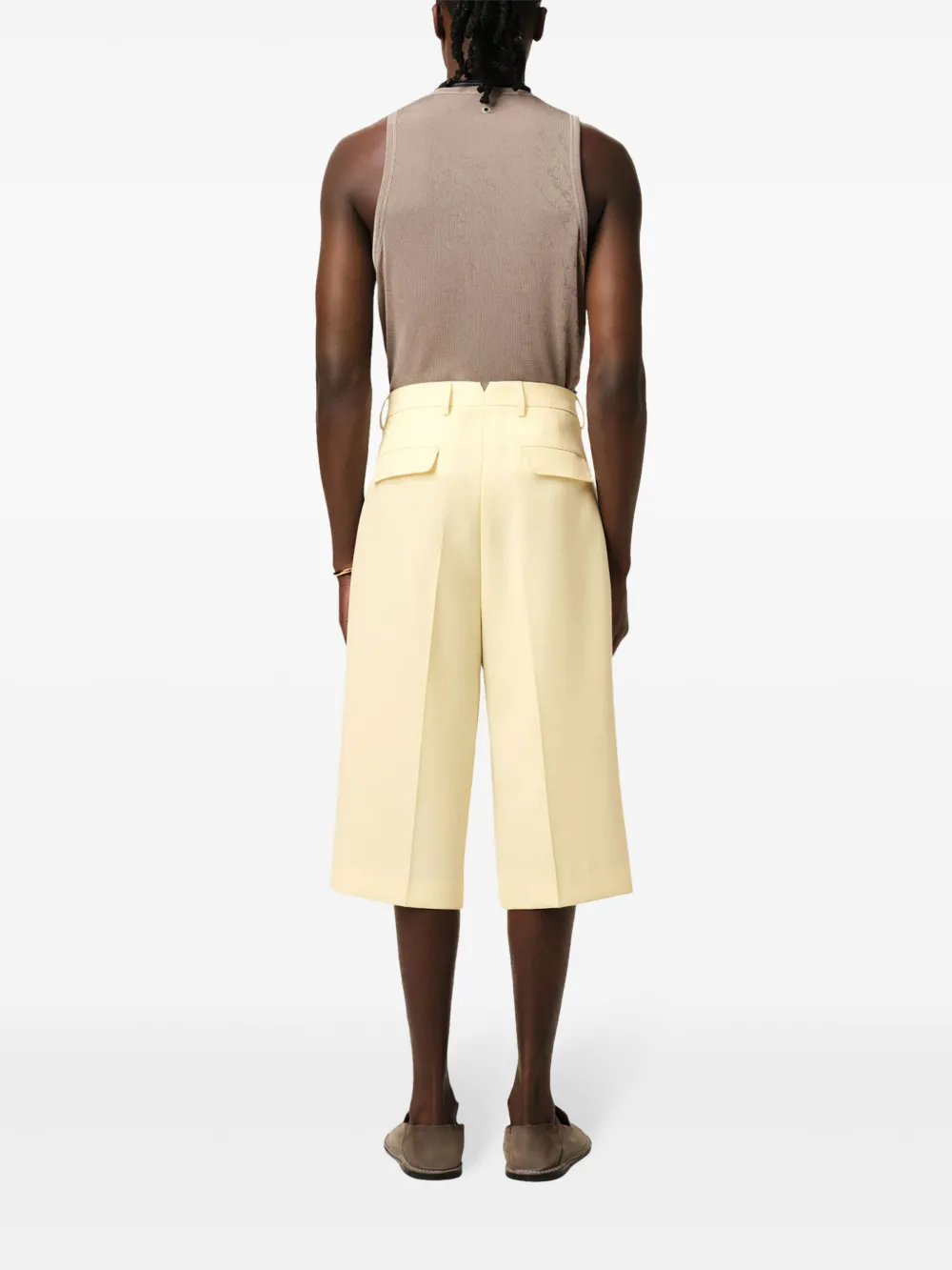 AMI Paris Wollen bermuda shorts Geel