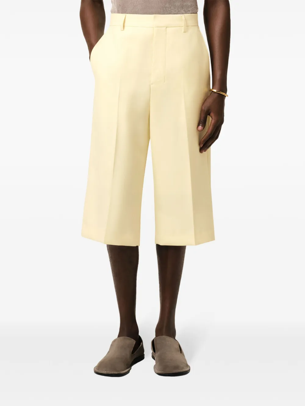 AMI Paris Wollen bermuda shorts Geel
