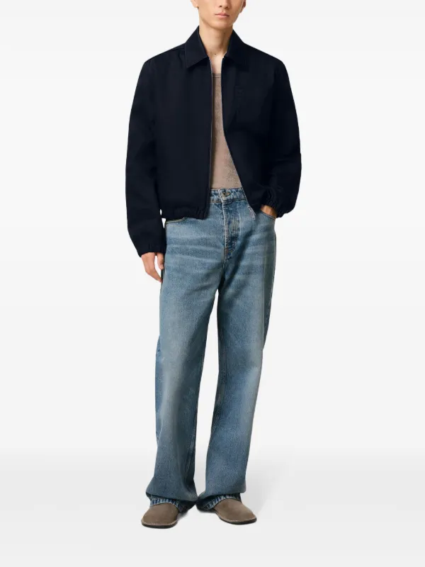 ★送料・関税込★AMI★Ami de Coeur 男性マントマン★ AMI Paris Ami De Coeur Zipped Jacket | Blue | FARFETCH GE