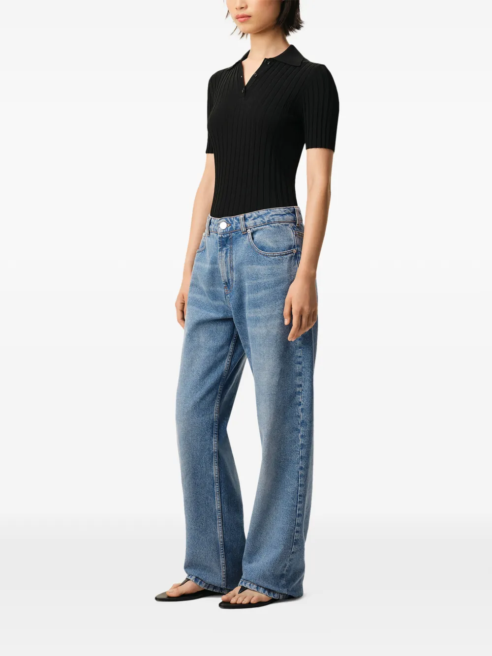  Ami Paris Wide-leg Jeans - Blue 